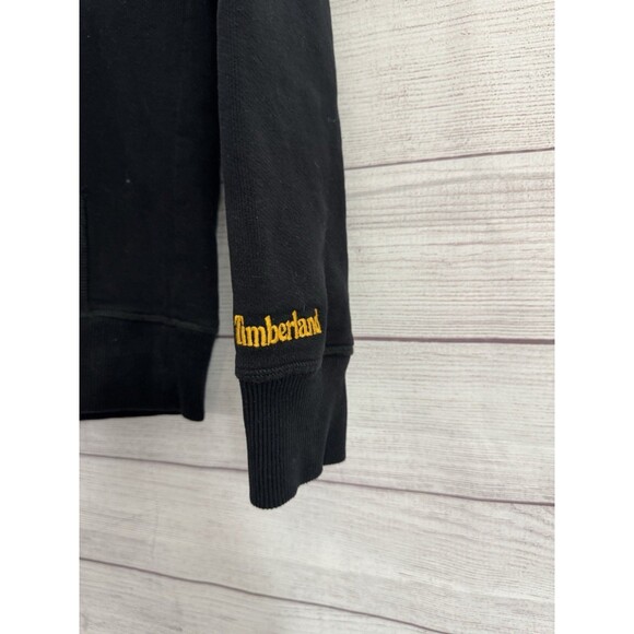 Timberland Hoodie Mens Black Brown Boot Logo Hiking Sweatshirt Organic Cotton S - Picture 4 of 10